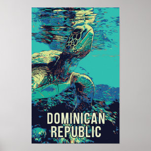 Dominicaanse Republiek verbazingwekkend Zee Turtle Poster