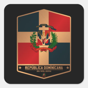 Dominicaanse Republiek Vierkante Sticker