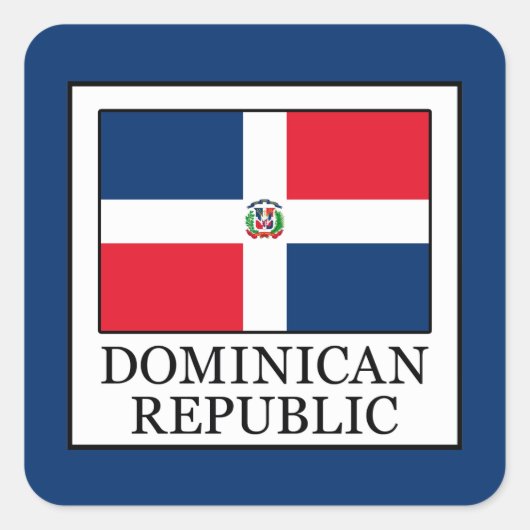 Dominicaanse Republiek Vierkante Sticker (Voorkant)