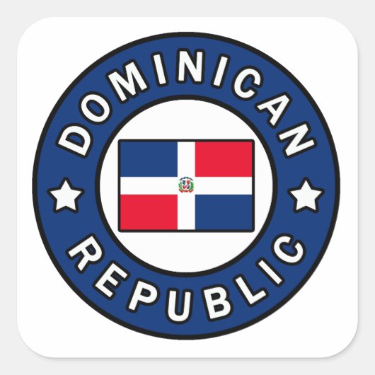 Dominicaanse Republiek Vierkante Sticker (Voorkant)