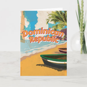 Dominicaanse Republiek vintage vakantieposter Feestdagen Kaart