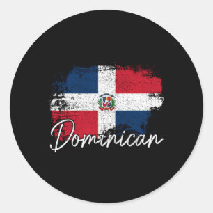 Dominicaanse Republiek Vlag Dominicaanse Pride Roo Ronde Sticker