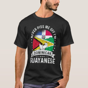 Dominicaanse Republiek Vlag Guayanese Geteeld Humo T-shirt