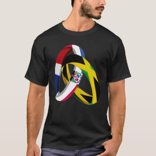 Dominicaanse Republiek Vlag Jamaica Grown Ring Mar T-shirt