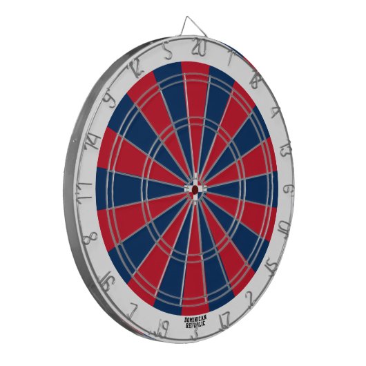 Dominicaanse Republiek - Vlag - kleurig patriottis Dartbord (Voorkant Links)