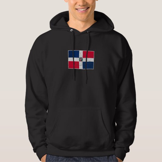 Dominicaanse republiek vlag met  nationale colo hoodie (Voorkant)
