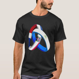 Dominicaanse Republiek Vlag Nicaragua Ring Huwelij T-shirt