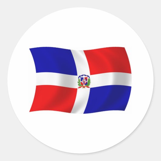 Dominicaanse Republiek Vlag Sticker (Voorkant)