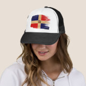 Dominicaanse Republiek Vlag Trucker Hat Pet (In situ)