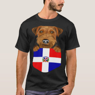 Dominicaanse Republiek Vlag Welsh Terriër Hond in T-shirt