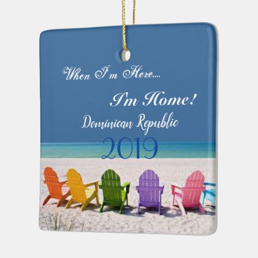 Dominicaanse Republiek wanneer ik hier ben thuis . Keramisch Ornament (Links)