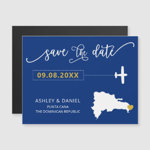 Dominicaanse Republiek Wedding Save the Date Kaart