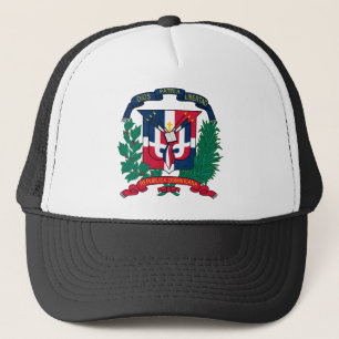 Dominicaanse republiekembleem trucker pet