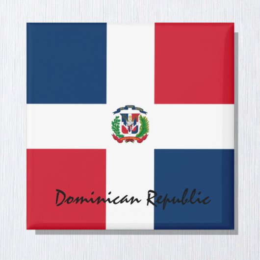 Dominicaanse vlag en Zuid-Amerika vakantie- en spo Magneet