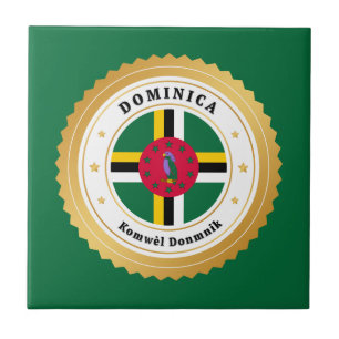 Dominicaanse vlag tegeltje