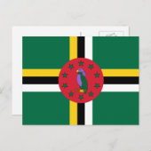 Dominicaanse Vlag, Vlag van Dominica Briefkaart (Voorkant / Achterkant)