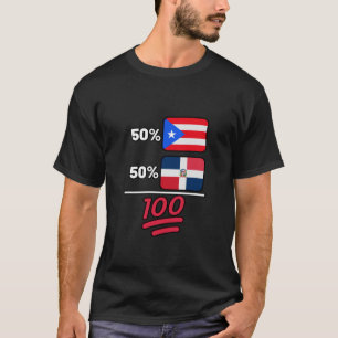 Dominican Plus Puerto Rican Mix Heritage T-shirt