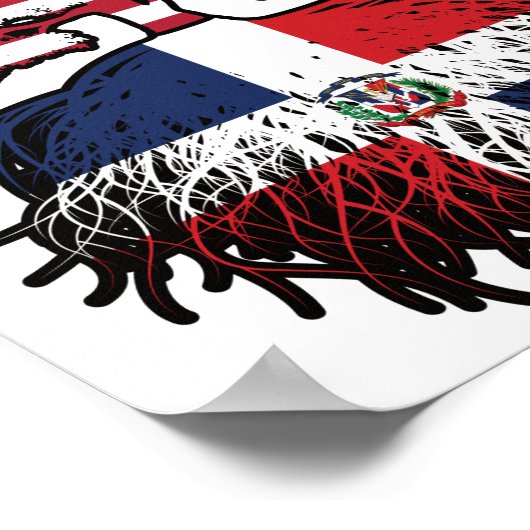 Dominican Republic Dominican American USA Tree Poster (Hoek)