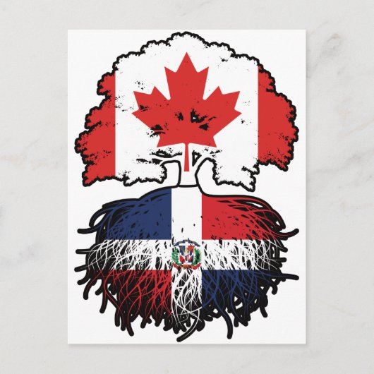 Dominican Republic Dominican Canadian Canada Tree Briefkaart (Voorkant)