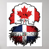Dominican Republic Dominican Canadian Canada Tree Poster (Voorkant)