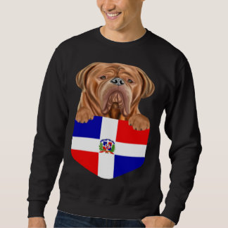 Dominican Republic Flag Dogues de Bordeaux Dog In  Trui