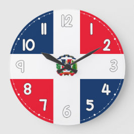 Dominican Republic Flag Wall Clock – Patriotic Hom Grote Klok