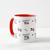 -Dominican Roots Pattern Mug | Caribbean Flag (Devant gauche)