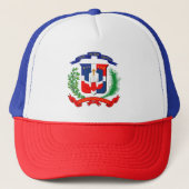 Dominican shield cap Gorra con escudo Dominicano Trucker Pet (Voorkant)