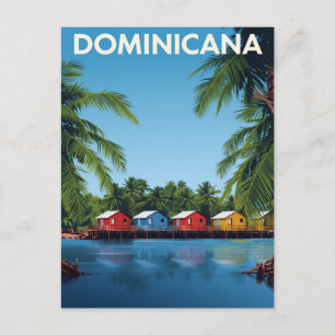 Dominicana Caribische Bungalows Reisposter uit het Briefkaart