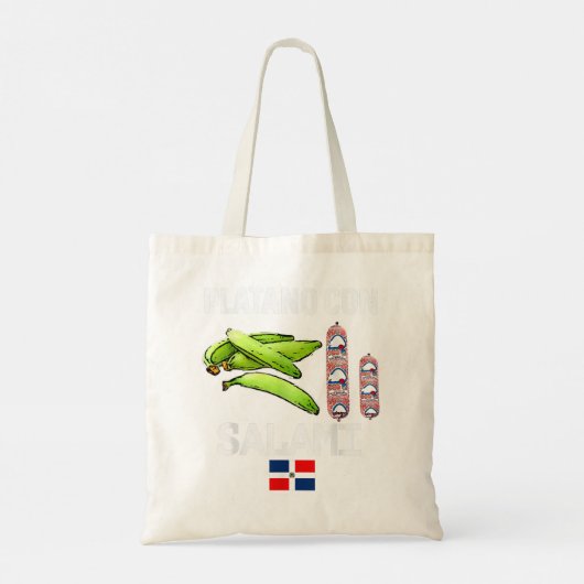 Dominicana Flag RD Dominicaanse Republiek Food Man Tote Bag (Achterkant)