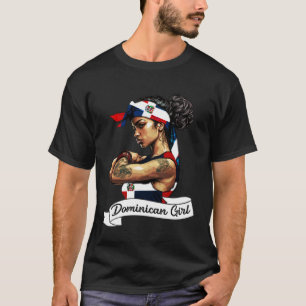 Dominicana Meisje Vlag RD Dominicaanse Republiek P T-shirt