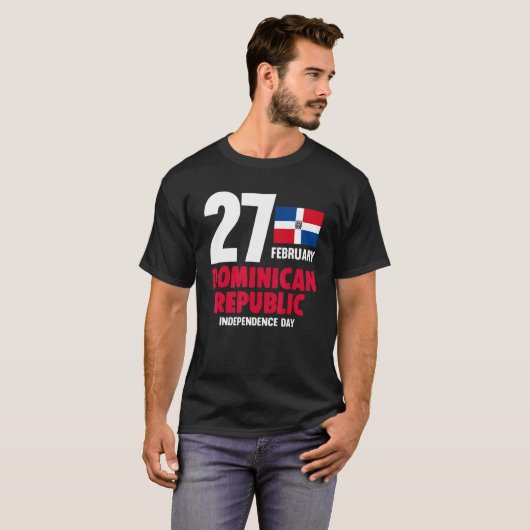 Dominicana Pride Independence Day Dominicaanse Rep T-shirt (Voorkant volledig)