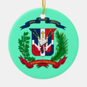 DOMINICANSE REPUBLIEK * Kerstversiering Keramisch Ornament (Voorkant)