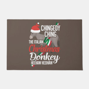 Dominick The Kerstman Donkey Italiaans kerstcadeau Deurmat