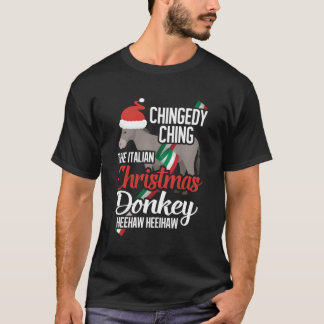 Dominick The Kerstman Donkey Italiaans kerstcadeau T-shirt