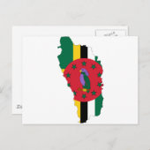 Dominique Carte Drapeau DM (Devant / Derrière)