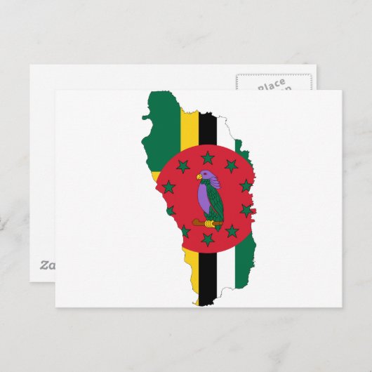 Dominique Carte Drapeau DM (Devant / Derrière)