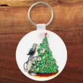 Domino Blue Cream Sleutelhanger (Voorkant)