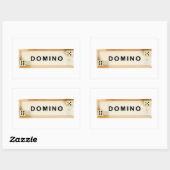 Domino box rechthoekige sticker (Vel)
