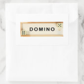 Domino box rechthoekige sticker (Tas)