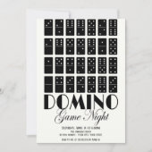 Domino Game Nachtuitnodiging Kaart (Voorkant)
