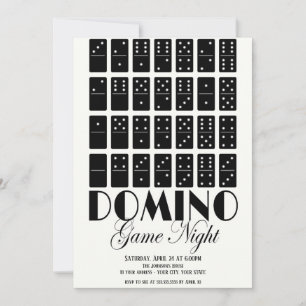 Domino Game Nachtuitnodiging Kaart