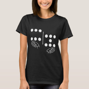 Domino Groepskostuums 6-7 Overeenkomende Grappige T-shirt