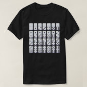 Domino Piecten Volledige set Dominoes Game Player T-shirt (Design voorkant)