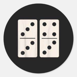 Domino spel 6 7 Grappig 67 Alpha Bargoens Gen Z Br Ronde Sticker