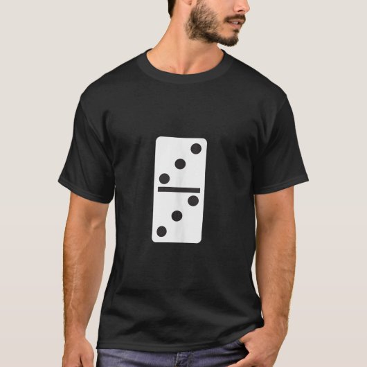 Domino Spel Set Overeenkomende Groep Dubbel Drie T T-shirt (Voorkant)