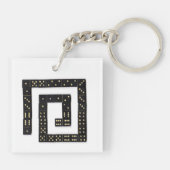 Domino Spiral Acrylische Sleutelhanger (Achterkant)