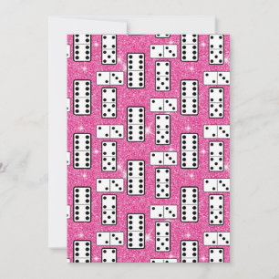 Domino Stenen Domino Bordspel Roze Glitters Kaart