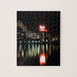Domino Sugar Baltimore bij nacht Legpuzzel