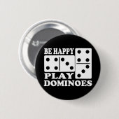 Domino voor spelcadeauidee ronde button 5,7 cm (Voorkant /achterkant)